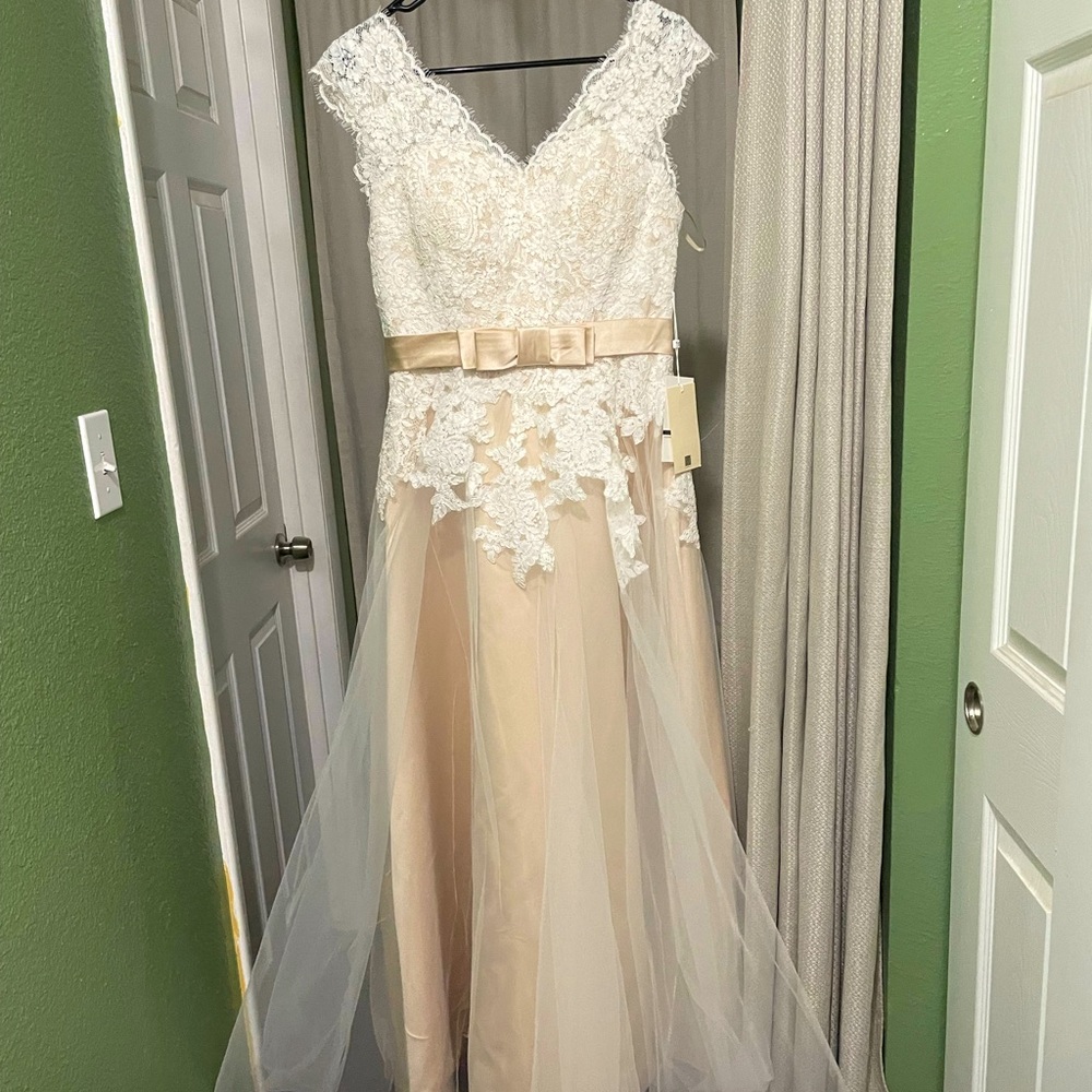TS Couture Cream Dress